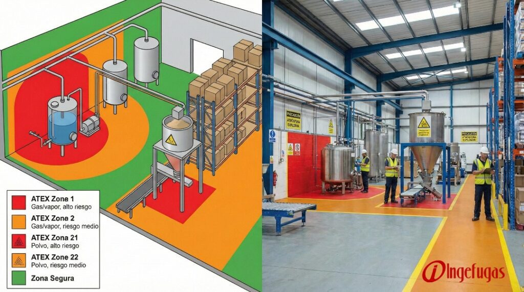 Iluminación para atmósferas explosivas, Iluminación ATEX: cómo elegir la luminaria correcta según la Zona (1, 2, 21 y 22)