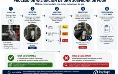 C&oacute;mo validar una sospecha de fuga con tubos detectores de gas